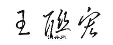 駱恆光王聯宏草書個性簽名怎么寫