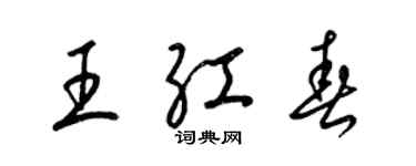 梁錦英王紅春草書個性簽名怎么寫