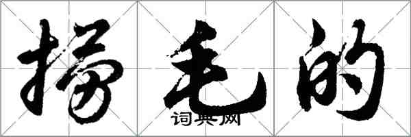 胡問遂撈毛的行書怎么寫