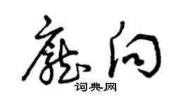 曾慶福龐向草書個性簽名怎么寫