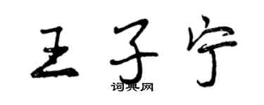 曾慶福王子寧行書個性簽名怎么寫