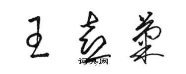 駱恆光王喜菊草書個性簽名怎么寫