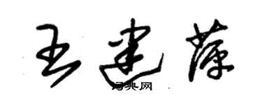 朱錫榮王建萍草書個性簽名怎么寫