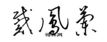 駱恆光戴鳳蘭草書個性簽名怎么寫