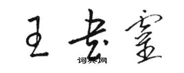 駱恆光王書靈草書個性簽名怎么寫