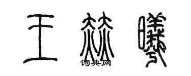 陳墨王赫曦篆書個性簽名怎么寫