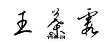 梁錦英王葉霞草書個性簽名怎么寫