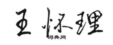駱恆光王懷理行書個性簽名怎么寫