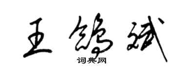 梁錦英王鴿斌草書個性簽名怎么寫