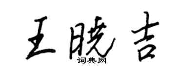 王正良王曉吉行書個性簽名怎么寫