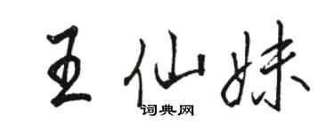 駱恆光王仙妹行書個性簽名怎么寫