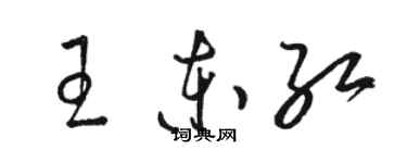 駱恆光王東紅草書個性簽名怎么寫