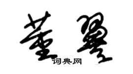 朱錫榮董翼草書個性簽名怎么寫