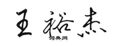 駱恆光王裕傑行書個性簽名怎么寫