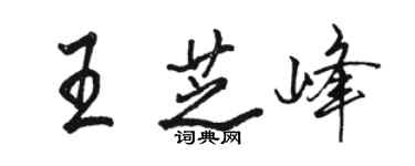 駱恆光王芝峰行書個性簽名怎么寫