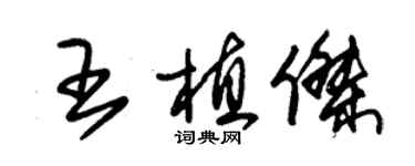 朱錫榮王植傑草書個性簽名怎么寫