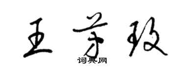 梁錦英王芳玫草書個性簽名怎么寫