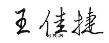 駱恆光王佳捷行書個性簽名怎么寫