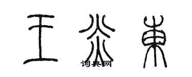 陳墨王炎東篆書個性簽名怎么寫