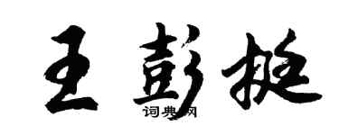 胡問遂王彭挺行書個性簽名怎么寫