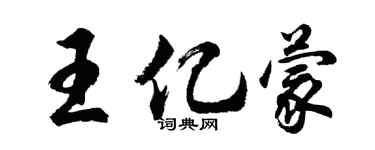 胡問遂王億蒙行書個性簽名怎么寫