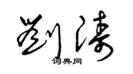 曾慶福劉濤草書個性簽名怎么寫