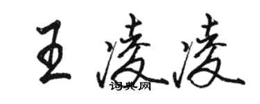 駱恆光王凌凌行書個性簽名怎么寫