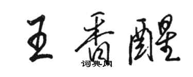 駱恆光王香醒行書個性簽名怎么寫