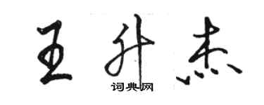 駱恆光王升傑行書個性簽名怎么寫