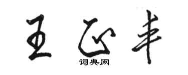 駱恆光王正豐行書個性簽名怎么寫