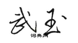 駱恆光武玉行書個性簽名怎么寫