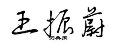 曾慶福王振蔚草書個性簽名怎么寫