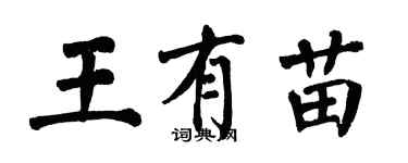 翁闓運王有苗楷書個性簽名怎么寫