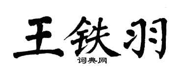 翁闓運王鐵羽楷書個性簽名怎么寫
