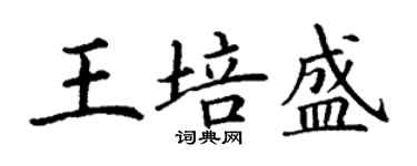 丁謙王培盛楷書個性簽名怎么寫