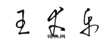 駱恆光王幸樂草書個性簽名怎么寫