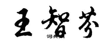 胡問遂王智芬行書個性簽名怎么寫