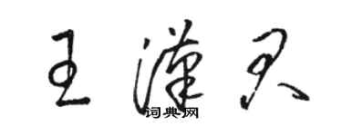 駱恆光王漢君草書個性簽名怎么寫