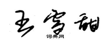 朱錫榮王雪甜草書個性簽名怎么寫