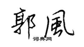 王正良郭風行書個性簽名怎么寫