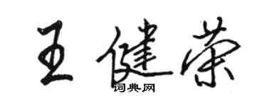 駱恆光王健榮行書個性簽名怎么寫