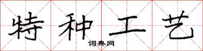 袁強特種工藝楷書怎么寫