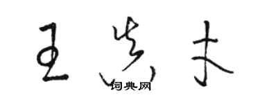 駱恆光王真才草書個性簽名怎么寫