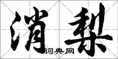 胡問遂消梨行書怎么寫