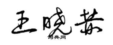 曾慶福王曉赫草書個性簽名怎么寫