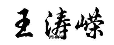 胡問遂王濤嶸行書個性簽名怎么寫