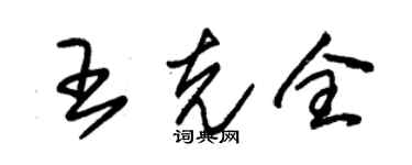 朱錫榮王克全草書個性簽名怎么寫