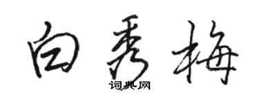 駱恆光白秀梅行書個性簽名怎么寫