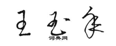 駱恆光王玉年草書個性簽名怎么寫