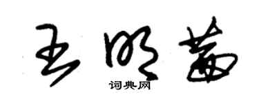 朱錫榮王明茜草書個性簽名怎么寫